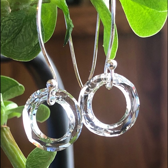 Sterling Silver and Swarovski Crystal Earrings - Picture 1 of 1